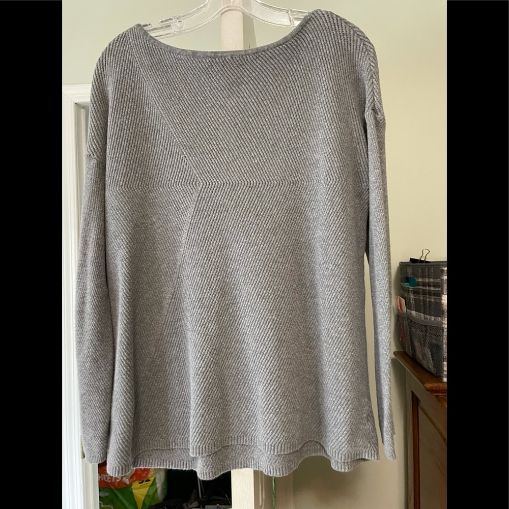 JJill gray sweater. Large